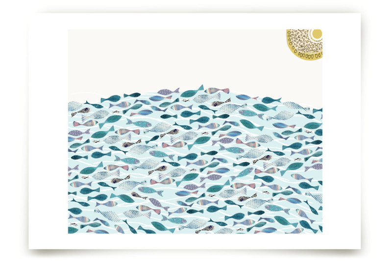 Ocean Abundance Children's Art Prints by Bethania Lima Minted