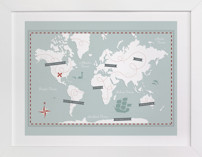 Treasure Map Children's Art Prints