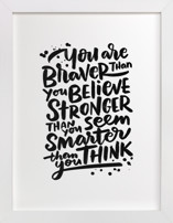 Braver Stronger Smarter Children's Art Prints