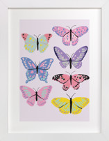 Vibrant Butterflies Children's Art Prints