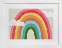 Rainbow & Clouds Children's Art Prints