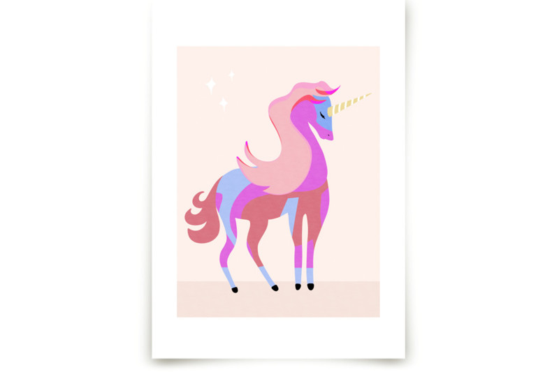 Unicorns are real Children's Art Prints by Maja Cunningham Minted
