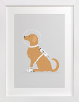Astronaut Retriever Children's Art Prints