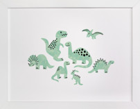 Darling Dinos Children's Art Prints