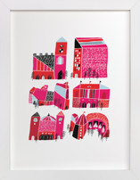 Little Buildings Children's Art Prints