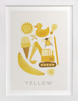 Ten Yellow Things Children's Art Prints