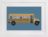 School Dogs Children's Art Prints