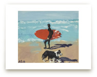Dog Beach Carmel; Surfe... by Annie Seaton