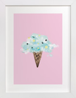 cloud ice cream Children's Art Prints