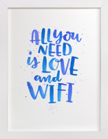 Love and Wifi Children's Art Prints