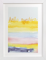 Watercolor Hello Sunshine Children's Art Prints