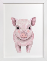 Baby Animal Pig Children's Art Prints