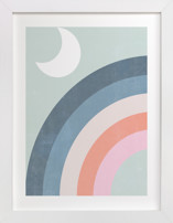 Double Rainbow with Moon and Sun I Children's Art Prints