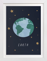 Solar System I (Earth) Children's Art Prints