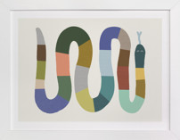 Quilted Snake Children's Art Prints