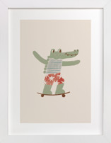 Skater Croc Children's Art Prints