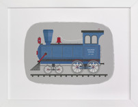 Vintage Train Engine Children's Art Prints