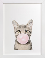 Bubblegum Animals: Cat Children's Art Prints