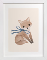 Fox with Bow Children's Art Prints