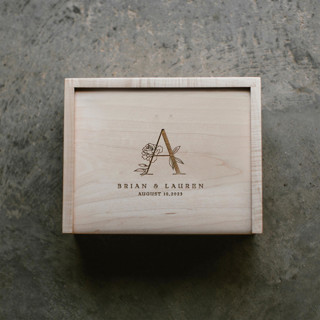 Personalized Keepsake Box | Wedding Gift for Couples | Maple Small Keepsake Boxes
