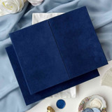 Royal Blue Velvet Box for 5x7 Acrylic Invitation, Navy Gatefold Invitation Box, Keepsake Keepsake Boxes