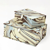 Hand-Marbled Keepsake Box Set in Kyoto - Small Keepsake Boxes