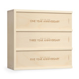 Classic Trio - Anniversary Wine Box Keepsake Boxes
