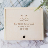 Personalized Custom Engraved Keepsake Box For Twins Keepsake Boxes