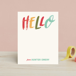 Brush Script Hello Children's Stationery
