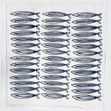 White Sardine Tea Towel Tea Towels