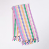 Maxine Pastel Rainbow Striped Handwoven Cotton Towel Tea Towels