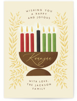 Botanical Kinara Kwanzaa Cards