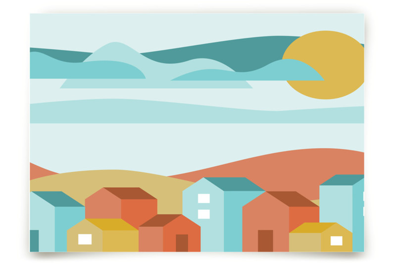 Little Village Children's and Nursery Wall Mural by Kat Jackson Minted