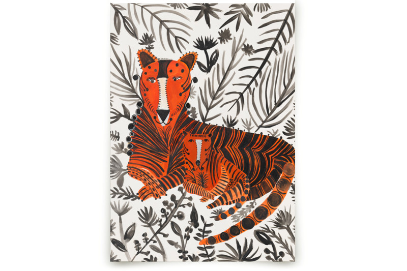 TigerTiger Children's and Nursery Wall Mural by marcia biasiello Minted