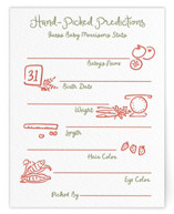 Locally Grown Sketch Letterpress Baby Shower Insert Cards