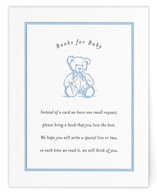 Antique Teddy Bear Letterpress Baby Shower Insert Cards