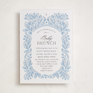 arch Letterpress Baby Shower Invitations