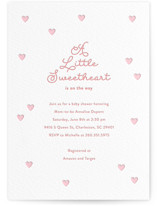 Little Sweetheart Letterpress Baby Shower Invitations