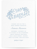 Ciao Baby Letterpress Baby Shower Invitations