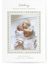 Sylva Letterpress Birth Announcement Photo Mount Cards