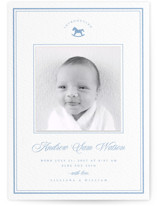 classic iconic Letterpress Birth Announcement Photo Mount Cards