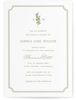 Simply Elegant Letterpress Bridal Shower Invitations