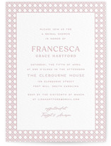 delicate rattan Letterpress Bridal Shower Invitations