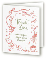 Locally Grown Sketch Letterpress Baby Shower Thank You Cards