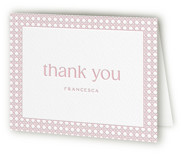 delicate rattan Letterpress Bridal Shower Thank You Cards