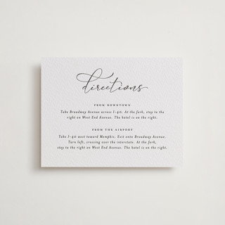 Lightly Penned Letterpress Direction Cards
