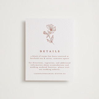 Pressed Botanicals Letterpress Direction Cards