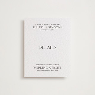 elegant Letterpress Direction Cards