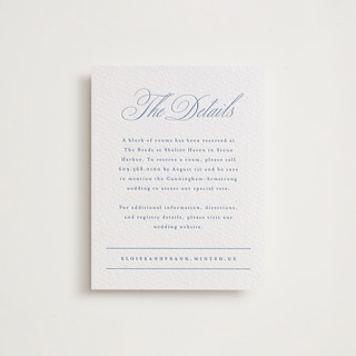 Simple Formality Letterpress Direction Cards