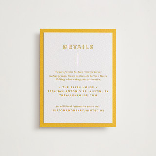 Color Tone Letterpress Direction Cards